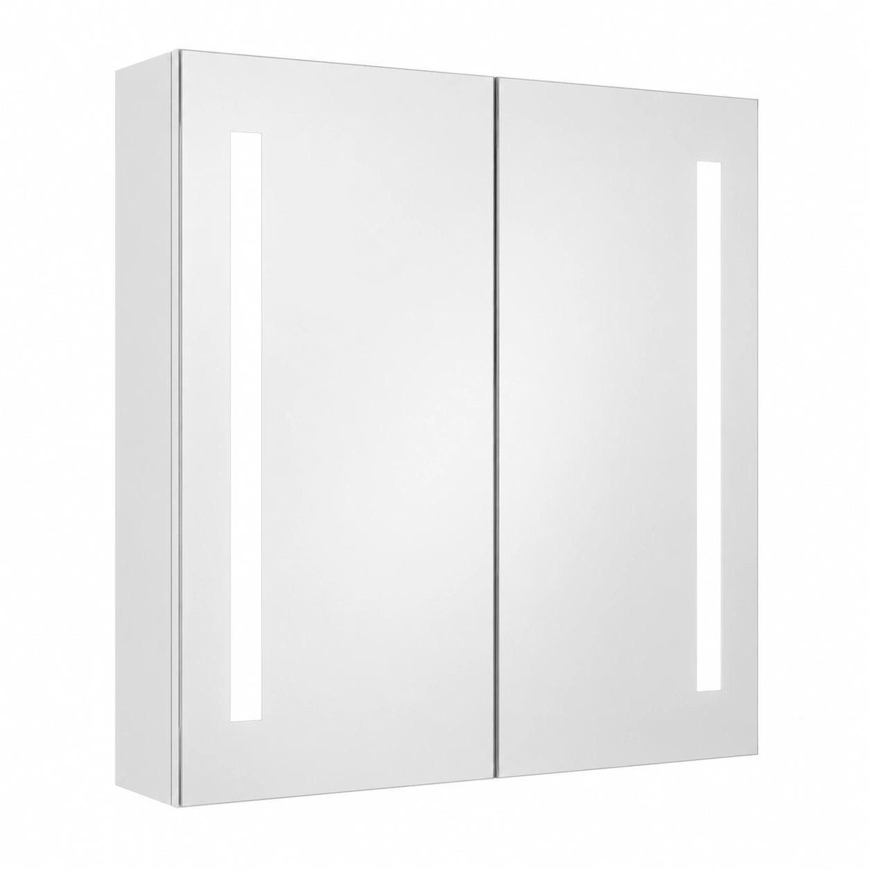 Spiegelschrank – 62 × 14 × 60 cm, mit LED-Beleuchtung, für Badezimmer