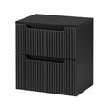 Waschtischunterschrank – 60 × 60 × 40 cm, mit Schubladen, hängend, Schwarz