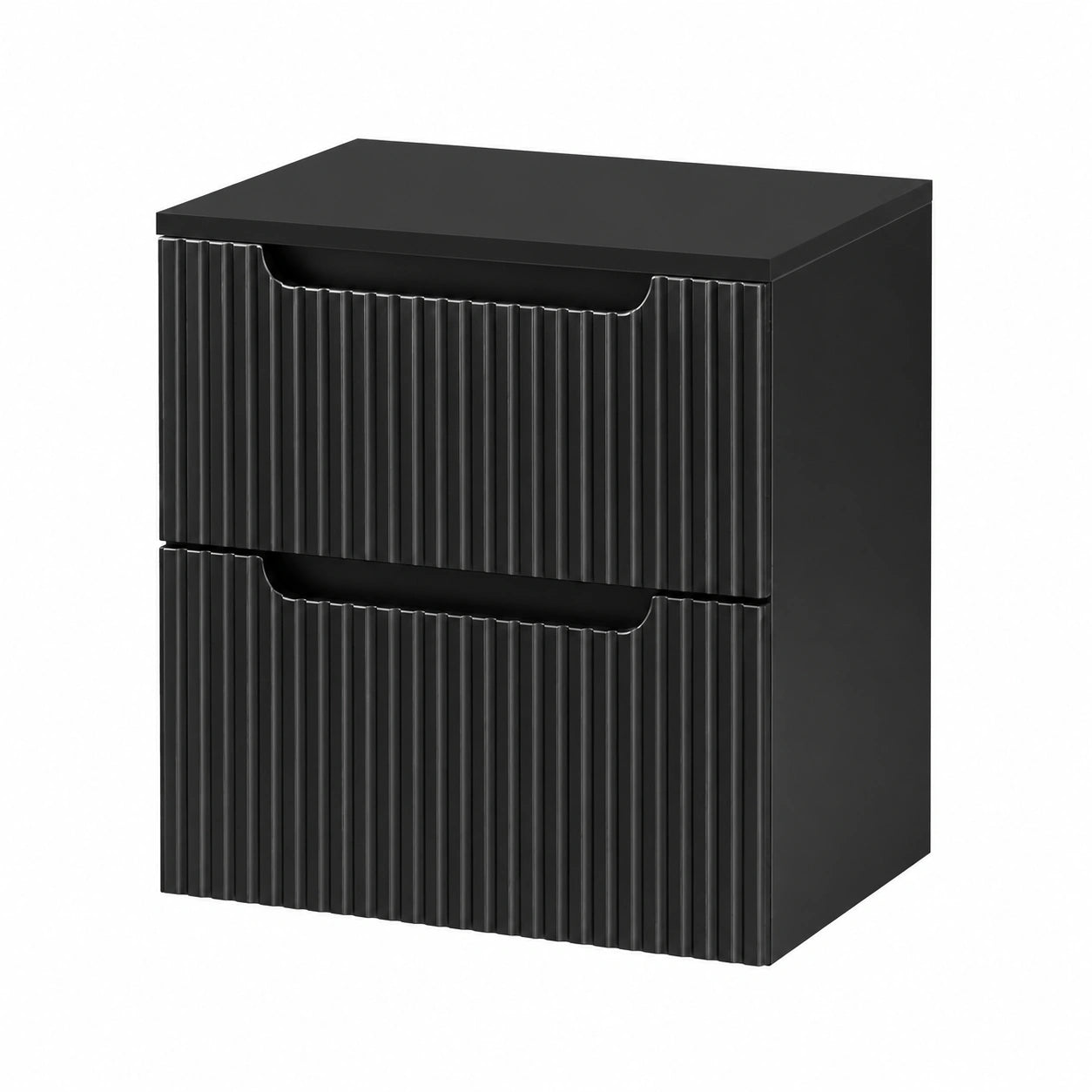 Waschtischunterschrank – 60 × 60 × 40 cm, mit Schubladen, hängend, Schwarz